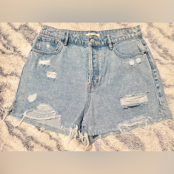 PacSun Pants - Women’s PacSun Light Blue Jean Ripped/Distressed High Rise Denim Shorts Sz 30